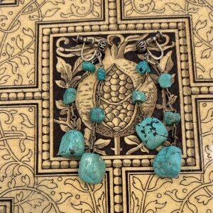Antique Chinese turquoise earrings